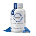 Organico puro blu Spirulina capsule | Superfood naturale | Prebiotic Phycocyanin supplemento | pelle di guarigione, salute orale, & Wound Recovery | 30 Serving Bottiglia