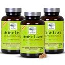 New Nordic Active Liver Gummies, Latte Thistle, Carchoke & Turmeric Supplement, Natural Peach & Mango Flavor, Sugar Free & Vegan, 60 Count (Pack of 3)