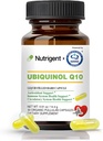 Ubiquinol CoQ10 50 mg, capsule organiche riempite liquide, coenzima ad alto assorbimento Q10 integratori, antiossidante per la salute del cuore e la produzione di energia, 30 conte