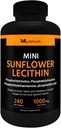 ML Naturals Mini Sunflower Lecithin 240 Softgels. Phosphatidylcholine, Phosphatidylinositol, Phosphatidylthanolamine, Acido fosfatidico, NSF-Certified & cGMP-Compliant
