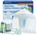 Sistema di irrigazione nasale elettrico con 50 pacchetti di sale, 2 modalità Pulitore di naso con SelfCleaning & Auto Rifiuti funzione di raccolta per il naso relief Runny Nose, Congestione nasale, Noso di prurito