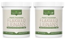 Lignani per la vita - Polvere naturale di lino di terra di Bulk - Omega 3 & 6 acidi grassi riempiti Antiossidanti ad alta fibra - Supporto Cuore sano & capelli, Sistema immunitario sano - 60 Serve 80mg per scheda, 2 Pack