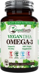 Olio algale - Vegan DHA Omega 3 Fish Oil Supplementi - Booster del cervello, vitamina di assorbimento e prenatale -fornisce il cuore sano e il supporto immunitario - Burpless Algae Supplement - 60 Mini Fish Softgels
