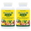 NaturesPlus Fonte di Vita Uomo - 120 compresse, Confezione da 2 - Ferro-Free Multi-Vitamin & Mineral Supplement - con Sega Palmetto, Licopene & Lutein - Gluten Free, Vegetariano - 120 Total Servings