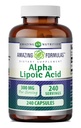 Incredibile Formulas Alpha Lipoic Acid 300 mg Capsule Supplemento | Non OGM | Gluten Free | Made in USA (240 Count)