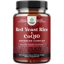 Riso di lievito rosso con CoQ10 Supplemento - Advanced Healthy Heart & Healthy Cholesterol Levels Formula per gli uomini e le donne - Capsule Extra di Forza con Riso Rosso di Lievito 1200 mg Capsule con Conto CoQ10-240