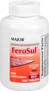 Maggiore FeroSul - Ferrous Sulfate 325 mg Tablets - Supplemento di ferro per le donne e gli uomini - Specialmente rivestiti Easy-to-Swallow Tablets - Rosso - 1000 Tavole