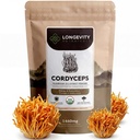Estratto di funghi della polvere 100g | Concentrato 10:1 Ratio | 100% degli organismi di frutta | Cordyceps Militaris Integratore naturale per l'energia, Stamina & supporto respiratorio