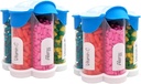 Extra Large Pill Organizer Daily, Weekly, Bottiglia di supplemento mensile, Erogatore di pillole carino Blossom con 7 XL Comparti (2 Pack Combo) (Luce Blu 2 Pack)