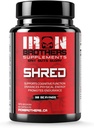 Iron Brothers Supplements Shred per gli uomini e le donne | Strong Appetite Suppressant per la gestione della perdita di peso | Supporti funzione cognitiva Promuove Endurance Aumenta l'energia - Fat Burner - Ridurre Craving