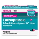 HealthCareAisle Lansoprazole 15 mg - 42 capsule di rilascio ritardato - Riduttore di acido, tratta frequenti bruciore di stomaco