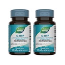 La Via della Natura 5-HTP, L-5-Hydroxytryptophan, aiuta a fare la serotonina per promuovere un Outlook positivo*, vitamina B6, vitamina C, estratto di chicco di Griffonia, 30 compresse (Pescaggio Vary May) - 2 Pack