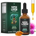 SuperBonsai Super Liver Support with Milk Thistle - Tutti Natural Liver Cleanse Detox & Repair Aid - Doctor-Formulated Liver Supplement - Liquid Herbal Supplements for Liver Health - 1 mese di fornitura