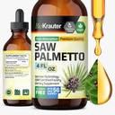 Estratto di palmetto segato BIO KRAUTER - Vegan Saw Palmetto per uomini e donne - Supporto urinario - Alcol & Sugar Free - 4 Fl.Oz.