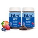 BeLive 5-HTP Gummies – 2 Pack - 120 Ct I 5HTP Gummie calmanti per maggiore messa a fuoco, relax e riposo per adulti | Vegan - Misto Berry Flavor