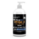 Olio di pesce Omegease per cani e gatti - Più fine per gli animali Omega 3 per gatti e cani - Supplemento per la pelle e cappotto, prurito, spargimento, articolazioni e salute immunitaria - Olio di pesce puro al 100% Omega con EPA & DHA (8 oz)
