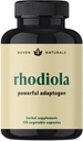 Rhodiola Rosea 600 mg | 60 Serve | Ultra Potent Rhodiola Supplemento con 3% Salidroside & 1% Rosavins for Stress Support, Mood Support & Energy - Adaptogens for Calm & Focus - Gluten Free & Non-OGM