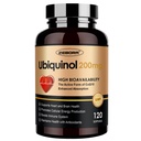 ZEBORA Ubiquinol CoQ10 200mg Softgels, 4-in-1 Antiossidante potente per il cuore e la salute vascolare, Essenziale per la produzione di energia, Max Absorption Forma attiva di CoQ10, 120 Softgels