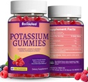 2 Confezione Supplemento di potassio Gummies 1000mg, Gummie di potassio per adulti, Gambe di sostegno &amp; salute del muscolo - Vegan, Non OGM, 120 Conte