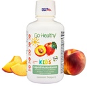 Vai Salute bambini liquido Multivitamina, Supporto immunitario, Kid Liquid Multivitamins, Alta Assorbimento Vitamine Vegane, Bambini Vitamine Multivitamina Peach Mango - 30-60 Serve