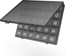 Organizzatore di pillole mensili Una volta al giorno - 30 Day Pill Organizer Box - Squeeze to Open - Large Compartments Portable Case for Travel, Mese Pill Cases Medicine Organizer for Vitamin (nero)