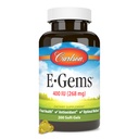 Carlson - E-Gems, 400 IU, Heart Health & Optimal Wellness, Antiossidante, 200 gel morbidi