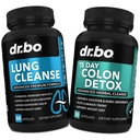 Lung Cleanse & Colon Detox - Formule a base di erbe per sostenere la salute respiratoria e movimenti di tasselli