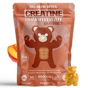 Creatina Monoidrato Gummies per Uomini e Donne | 5000mg di Creatina Gummies per Serving | Zucchero, Gluten Free & Halal | Confezione di 90 per Pre Workout & Muscle Recovery | Peach Flavor