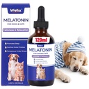 Wellix 4oz Larger Volume Melatonin for Dogs&Cats – Liquid Melatonin Drops, Sleep Aid, Dog Calming for Hyper Dogs, Cat & Dog Sedative for Grooming, Stress Relief, Bacon Flavor