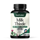 Milk Thistle 1000mg - Integratore di disintossicazione del fegato con Estratto di silimarin & Radice di dadelion – Detergente di fegato di erbe per gli uomini e le donne - Supporto per la salute del fegato - Non-GMO - 120 capsule vegetali