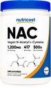 Nutricost N-Acetyl L-Cysteine (NAC) Polvere 500 Grammi - Vegan NAC, Non OGM, Gluten Free