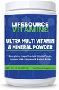 Vitamine LifeSource Ultra Multi Vitamin & Mineral Powder - Intero Food Based - Alimentazione 30 giorni