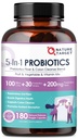 NATURE TARGET Probiotici per la salute digestiva delle donne, Mens-Womens Probiotici con prebiotici, 100 miliardi di CFU per la salute e l'immunità, 180 capsule vegetali (90 giorni di alimentazione)