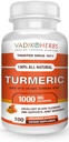 Vadik Herbs Organic Curcumin Turmeric 1000 mg | (100 vegicaps) | Made in USA | Trusted From 1971