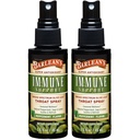 Spruzzo della gola del complesso delle foglie di oliva 2 Pack di Barlean con menta piperita, limone e salvia per il sollievo della gola di prurito, supplemento di supporto immunitario, estratto misto liquido, 1,5 oz