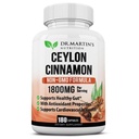 1800mg Organic Ceylon Cinnamon Capsule | 180 Count | Supporta giunti, risposte gonfiabili sane, Antiossidante & Cardiovascolare Salute | Non-GMO & Gluten