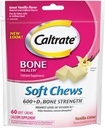 Caltrate 600+D3, Calcio e Vitamina D3 Supplemento Cuciture Morbide, 600mg (Vanilla Crème Flavor, 60 Count)