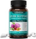 Integratore di cardo al latte - Detox Liver Cleanse Formula Herbal Liver Support with Milk Thistle, Dandelion Root, Artichoke, Turmeric, Astragalus for Liver Health, 90 Capsule