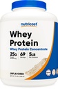 Polvere di proteine del siero di Nutricost, non aromatizzata, 5 libbre - dal concentrato di proteine del siero