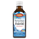 Carlson - L'olio di pesce più fine, 1600 mg Omega-3s, supplemento di olio di pesce liquido, olio di pesce norvegese, Wild-Caught, Sustainable Sourced Fish Oil Liquid, Just Peachie, 200 mL (6.7 Fl Oz)