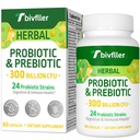 Probiotici per le donne Uomini- 300 miliardi di CFU, 24 Strains Probiotic+15 erbe organiche Prebiotics Blend, Pre e Probiotici, per la salute digestiva, Immune & Gut, Diarrea, Bloating, Vegan, 2 mesi di fornitura