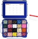 20 scomparto UV protetto grande cobalto blu pillo caso con tenuta stagna, prova a spirale, Silicone Guarnizione impermeabile Med Box con mappa di farmaci (Cobalt Blue, 20 scomparti - 1 confezione)