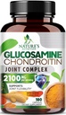 Glucosamina Chondroitin MSM 2100mg Complex - Integratore di supporto congiunto per la mobilità e il comfort congiunto per gli uomini e le donne con curcuma e boswellia, Integratori con Glucosamina a tripla resistenza - 180 Capsule