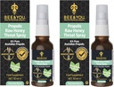 Bee and You Raw Honey Throat Spray, 100% Pure Propolis Extract, Immune Support, Sorrisione di Troia e Congestione, Salute Orale, Antiossidanti, Naturale, Keto, Paleo, Gluten-Free | 1 FL Oz (Pack of 2)
