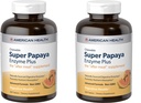 American Health Enzymes Chewable Super Papaya Enzyme Plus 360 compresse (Pack of 2)