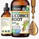 BIO KRAUTER Licorice Root Tincture - Estratto di radice di liquirizia per il supporto digestivo - Alcol e Sugar Free - Vegan Drops 4 Fl.Oz.