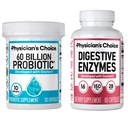 CHOICE del medico - Bundle ottimale per la salute del fegato: 60 miliardi di probiotici + enzimi digestivi per il comfort digestivo e il supporto immunitario