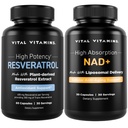 Vitamine vitali capsule di resveratrolo + NAD+ Supplemento