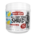 5% Nutrition Rich Piana AllDayYou Shred BCAA Powder | Supplemento di aminoacidi per la perdita di peso | Elite Fat Burning Pre Workout per l'energia, l'idratazione, la resistenza e il recupero (Blueberry Lemonade)