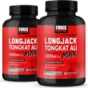 Fattore di forza Longjack Tongkat Ali Max, Tongkat Ali per gli uomini, Male Stamina e Vitality Supplemento Fatto con ingredienti naturali chiave per l'assorbimento superiore, 1200mg, 120 capsule, 2-Pack